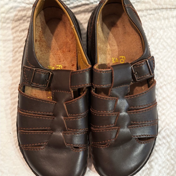 BIRKENSTOCK Footprints MADEIRA FISHERMAN Woven Leather Shoes EU40 L9/M7 Brown